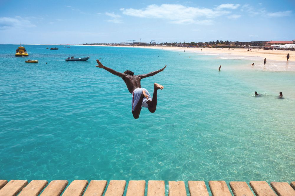 Jumping to the sea